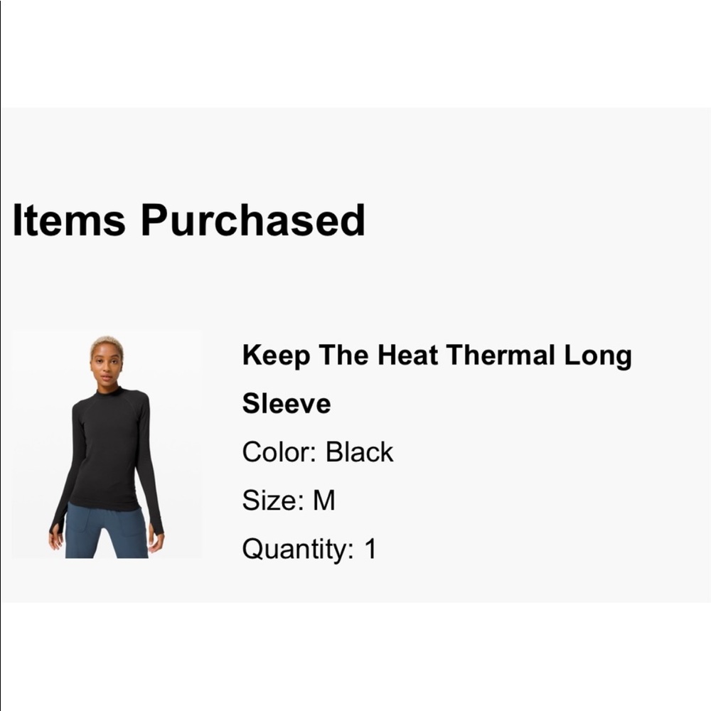 COPY - Lululemon thermal in black